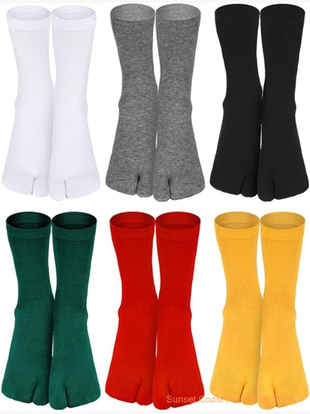 Split Toe Athletic Socks Cotton Fabric High Stretch